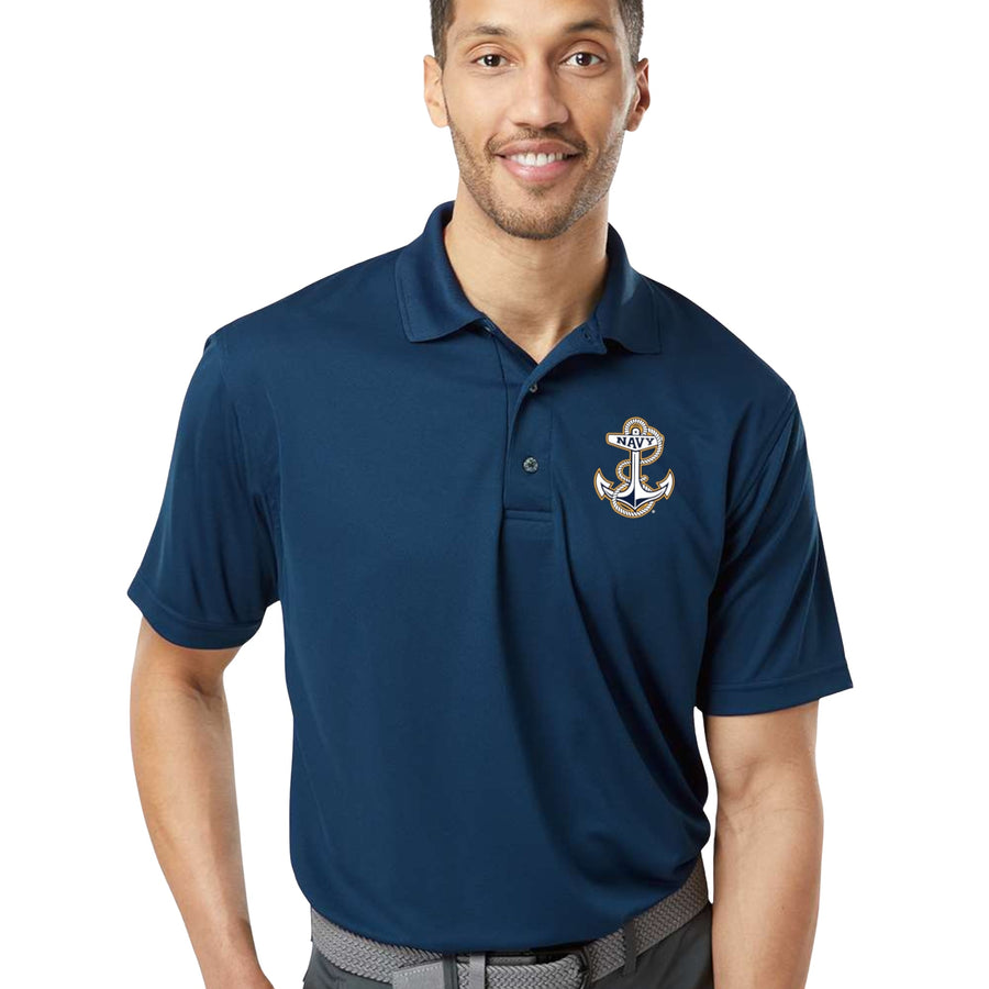 Navy Anchor Performance Polo