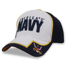 Load image into Gallery viewer, America&#39;s Navy Two Tone Performance Hat (Navy/White)