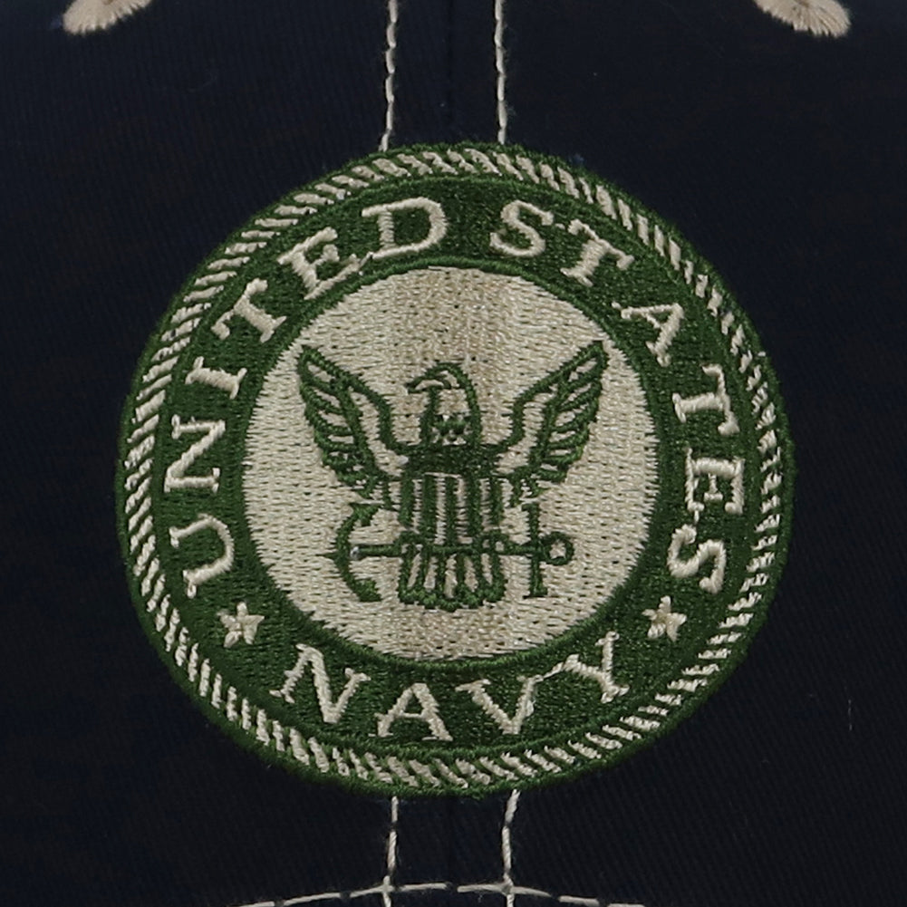 United States Navy Seal Camo Back Hat (Navy)