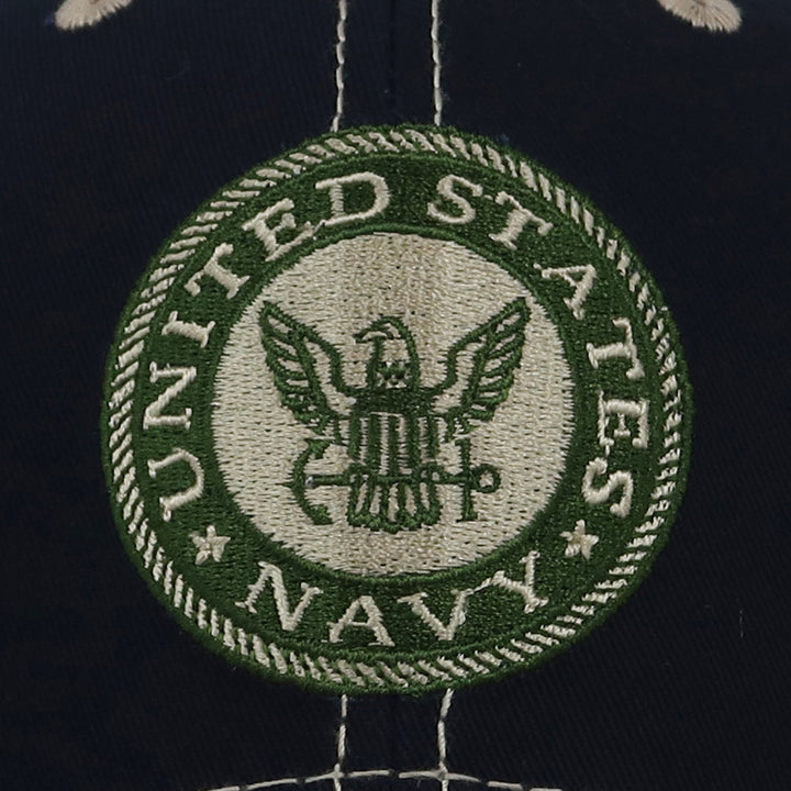 United States Navy Seal Camo Back Hat (Navy)