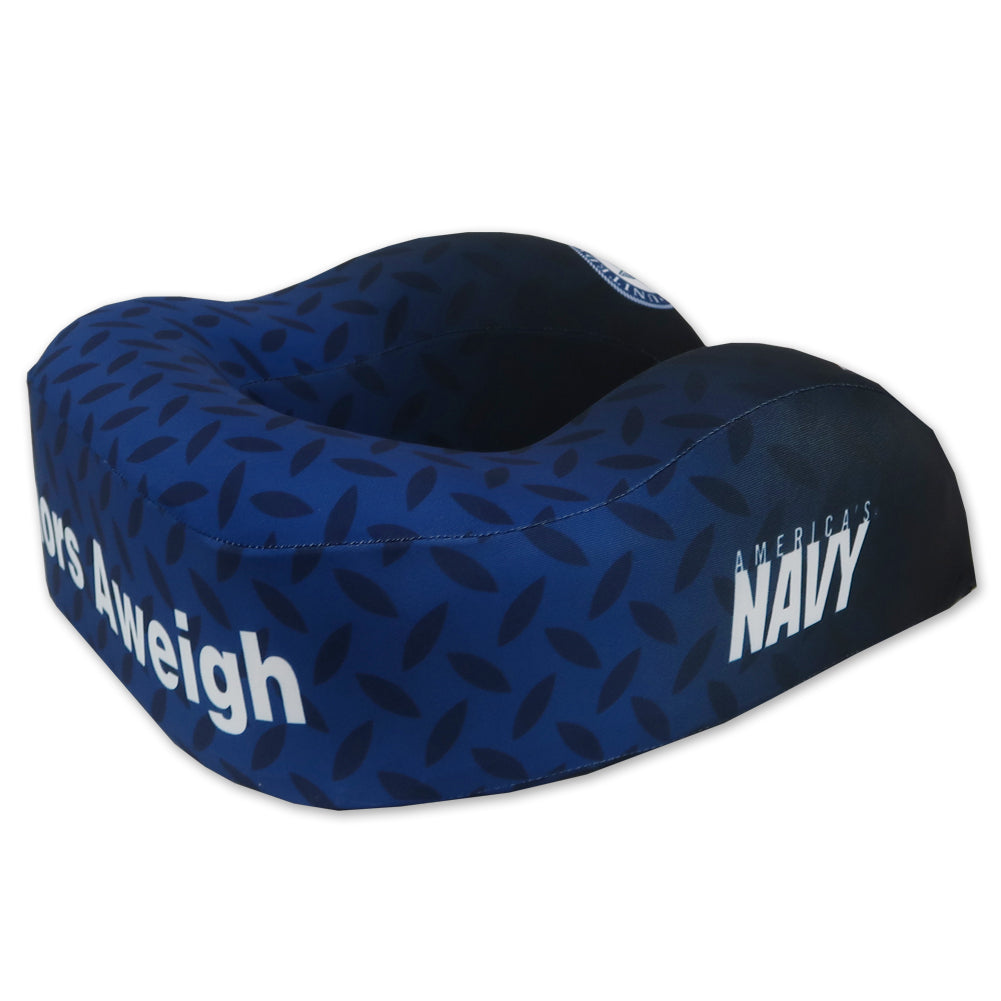 Navy Anchors Aweigh Neck Pillow (navy/black)