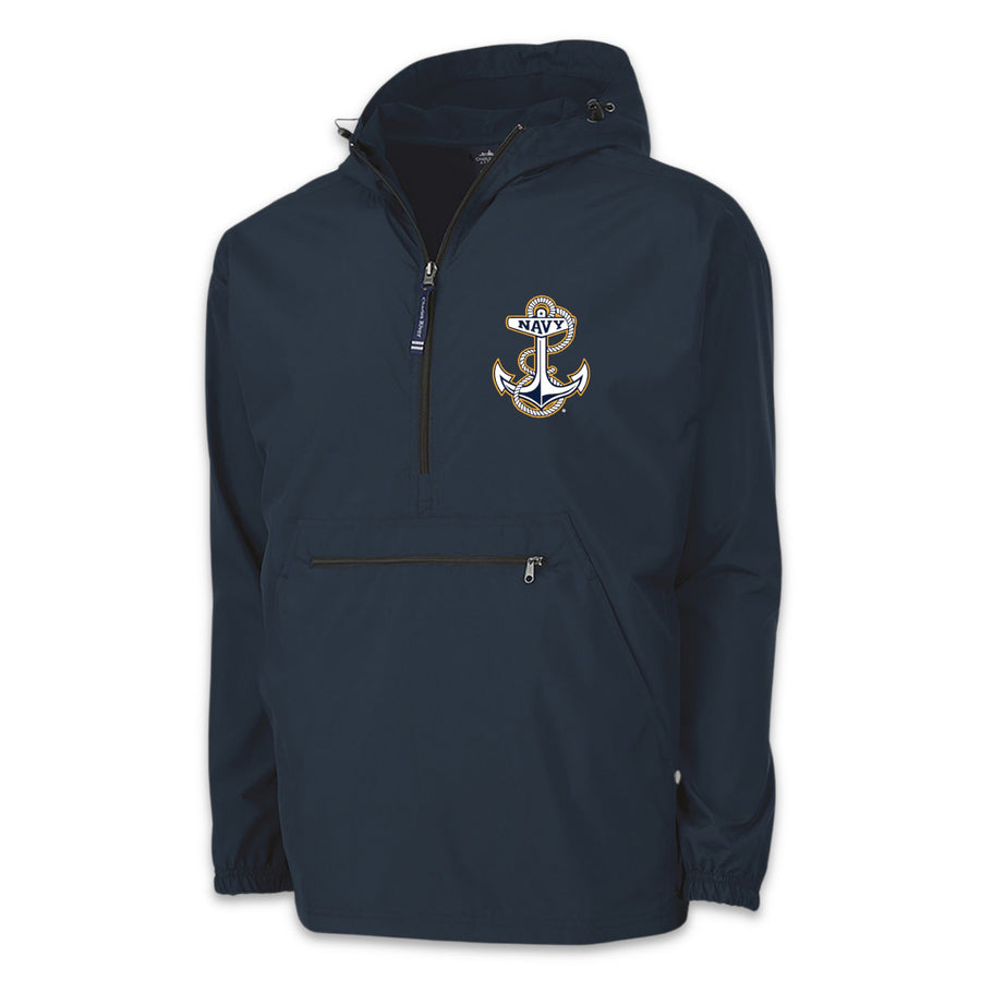Navy Anchor Youth Pack-N-Go Pullover