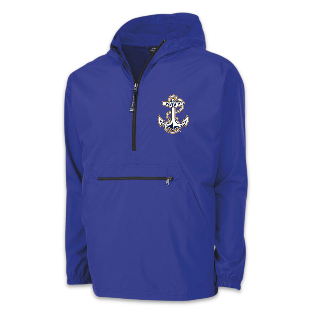 Navy Anchor Youth Pack-N-Go Pullover