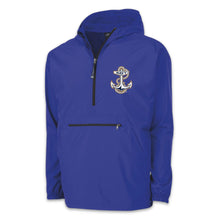 Load image into Gallery viewer, Navy Anchor Youth Pack-N-Go Pullover