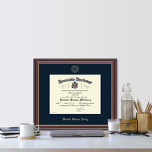 Load image into Gallery viewer, U.S. Navy Honorable Discharge Certificate Frame (11x8.5)*