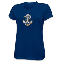 Load image into Gallery viewer, Navy Ladies Anchor Performance T-Shirt