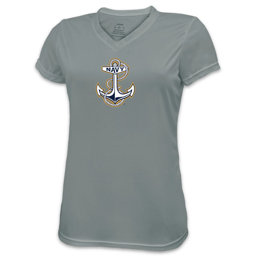 Navy Ladies Anchor Performance T-Shirt