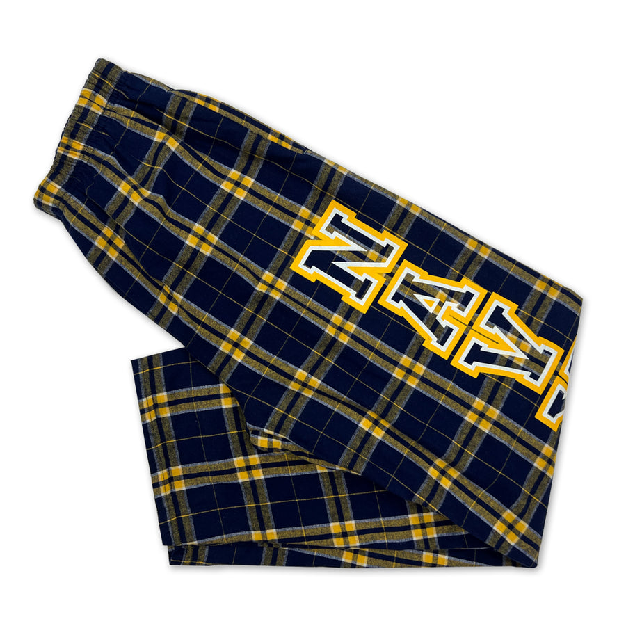 Navy 2C Flannel Pants (Navy/Gold)