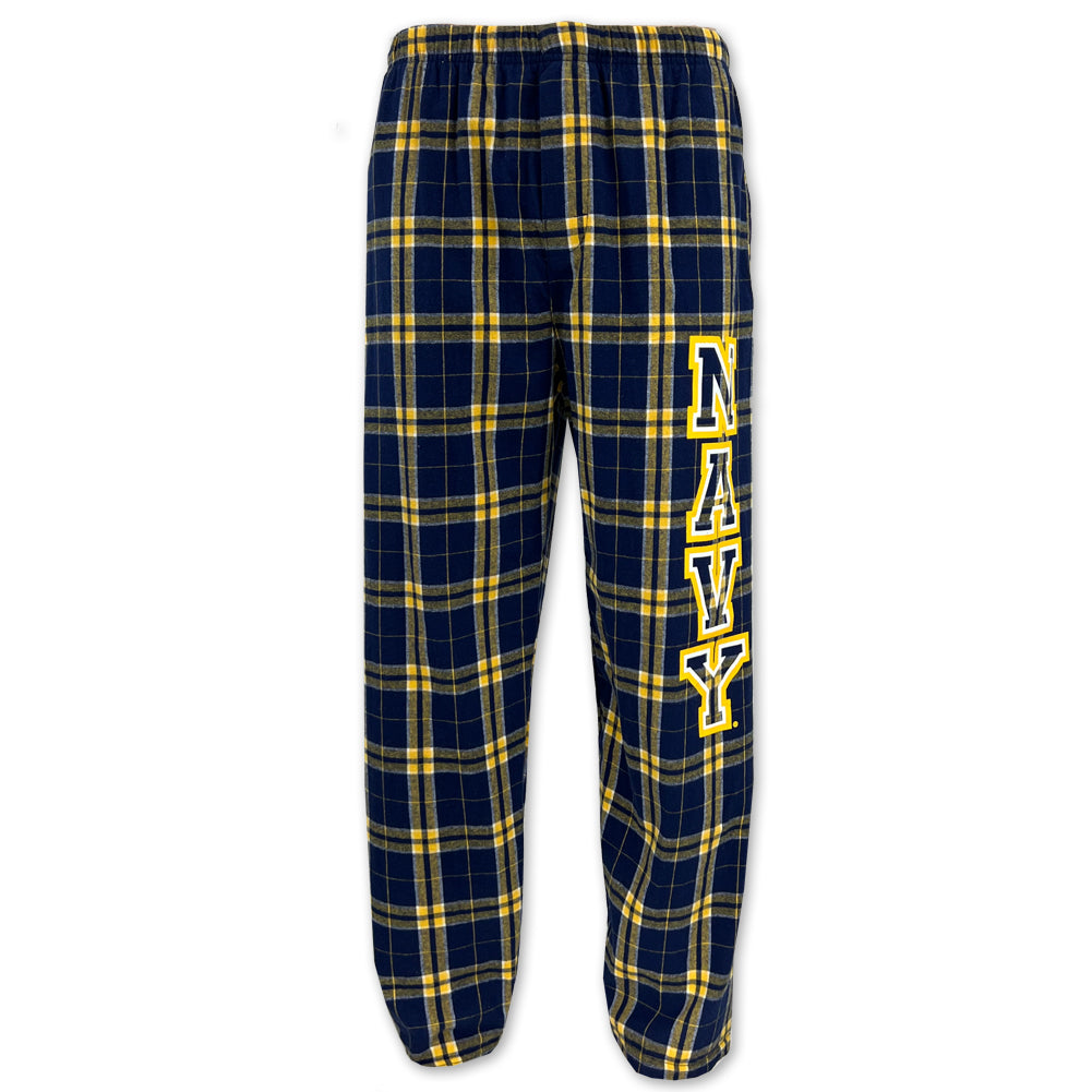 Navy 2C Flannel Pants (Navy/Gold)