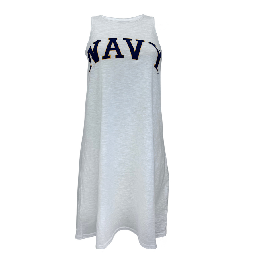 Navy Ladies Coastal Cover Up (White)