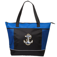 Load image into Gallery viewer, Navy Shopping Cooler Tote (Blue)