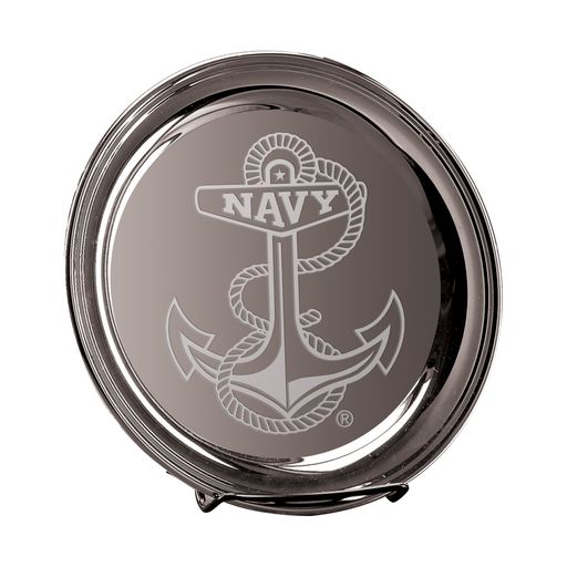 Navy Anchor 10" Silver Plated Commemorative Tray