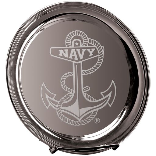 Navy Anchor 12" Silver Plated Commemorative Tray