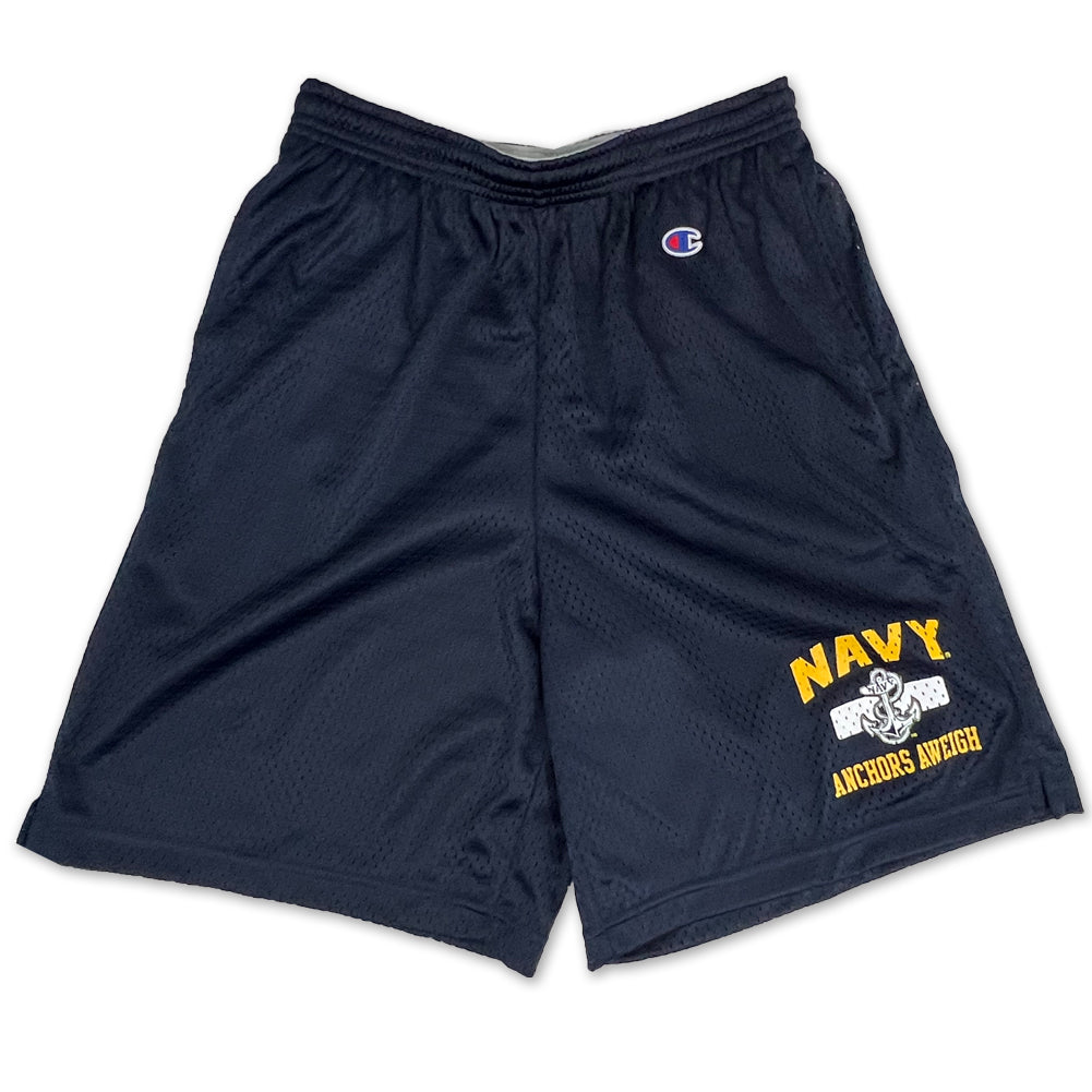 Navy Champion Anchor Mesh Shorts Navy