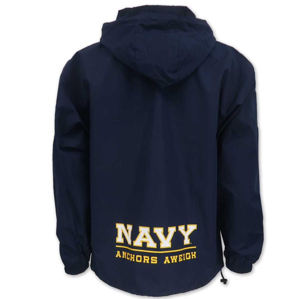 Navy pullover windbreaker clearance