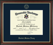 Load image into Gallery viewer, U.S. Navy Honorable Discharge Certificate Frame (11x8.5)*