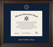 Load image into Gallery viewer, U.S. Navy Embossed Studio Certificate Frame (Horizontal)*