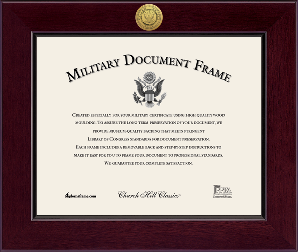 U.S. Navy Century Gold Engraved Certificate Frame (Horizontal)*