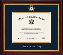 Load image into Gallery viewer, U.S. Navy Masterpiece Medallion Certificate Frame (Horizontal)