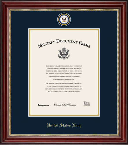 U.S. Navy Masterpiece Medallion Certificate Frame (Vertical)*