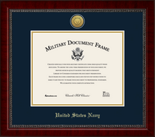 Load image into Gallery viewer, U.S. Navy Gold Engraved Certificate Frame (Horizontal)