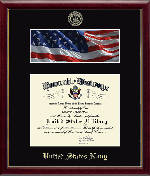 U.S. Navy Photo and Honorable Discharge Certificate Frame (11x8.5)