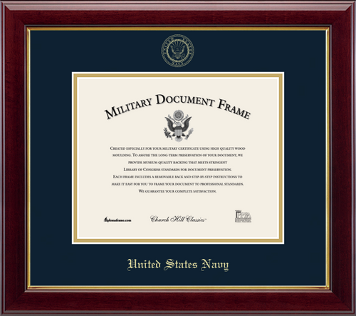U.S. Navy Gold Embossed Certificate Frame (Horizontal)*