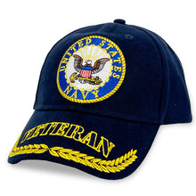 Load image into Gallery viewer, Navy Veteran Wreath Hat (Navy)