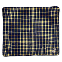 Load image into Gallery viewer, Navy Anchor Premium Flannel Blanket (Navy/Gold)