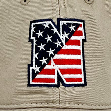 Load image into Gallery viewer, Navy N Flag Hat (Khaki)