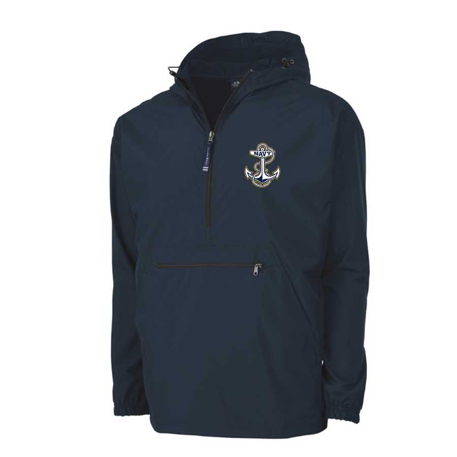 Navy Anchor Pack-N-Go Pullover