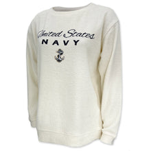 Load image into Gallery viewer, United States Navy Anchor Oversized Cozy Crew (Oatmeal)