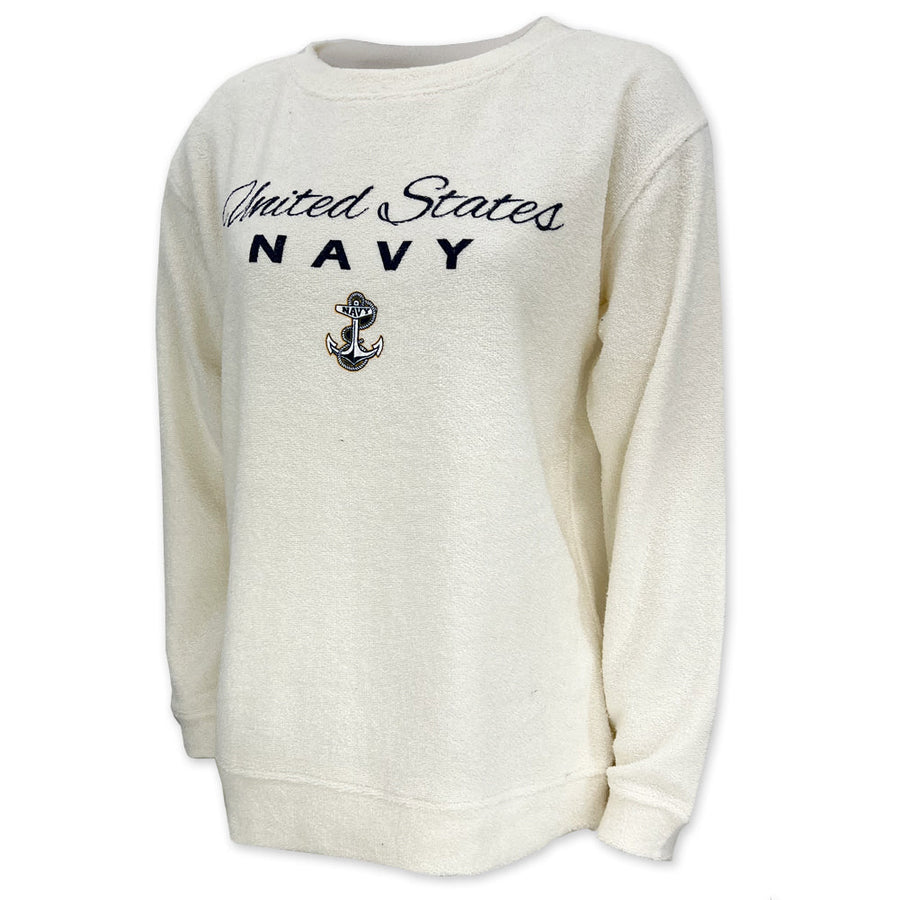 United States Navy Anchor Oversized Cozy Crew (Oatmeal)