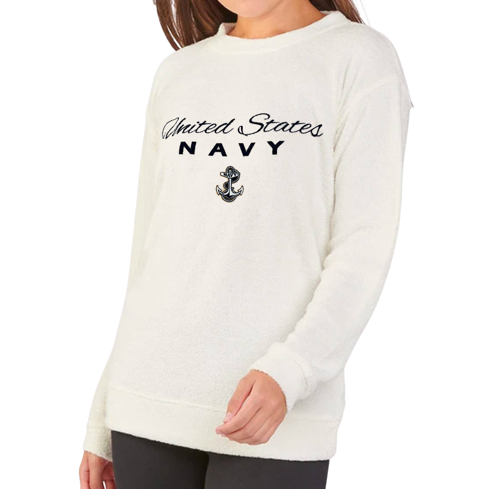 United States Navy Anchor Oversized Cozy Crew (Oatmeal)