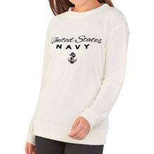 Load image into Gallery viewer, United States Navy Anchor Oversized Cozy Crew (Oatmeal)