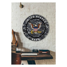 Load image into Gallery viewer, Navy Blue Digi Camo Circle Sign (20x20)