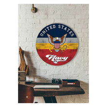 Load image into Gallery viewer, Circle Retro Multi Navy (20x20)*
