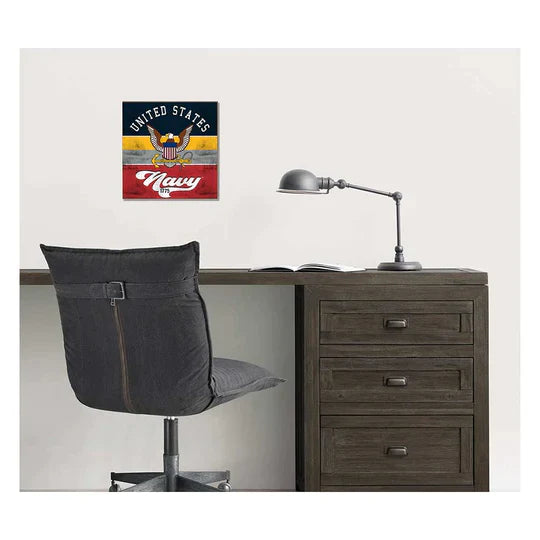 Navy Eagle 10x10 Retro Multi Color Sign*