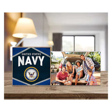 Load image into Gallery viewer, Navy Retro Diamond Floating Picture Frame