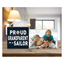 Load image into Gallery viewer, Navy Floating Picture Frame Military Proud Grandparent
