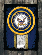 Load image into Gallery viewer, United States Navy Distressed Wall Art