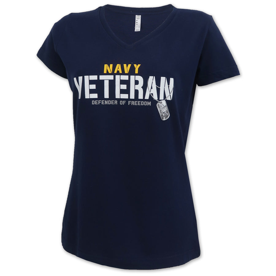 Navy Ladies Veteran Defender T-Shirt (Navy)