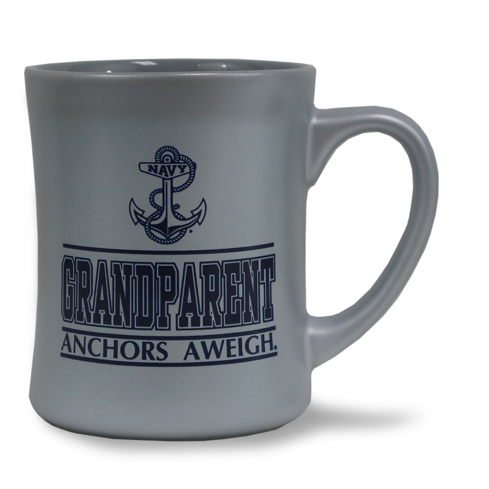 Navy Grandparent 16oz MK Matte Mug (Silver)