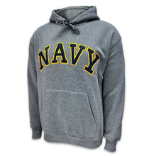 Load image into Gallery viewer, Navy Embroidered Pullover Hoodie Sweatshirt (Grey)