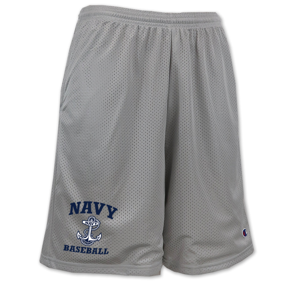 Navy Anchor Baseball Mesh Short