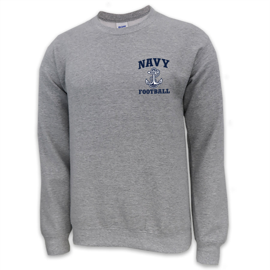 Navy Anchor Football Crewneck