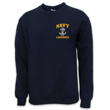 Load image into Gallery viewer, Navy Anchor Football Crewneck