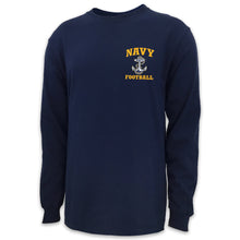 Load image into Gallery viewer, Navy Anchor Football Long Sleeve T-Shirt