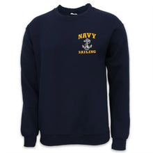 Load image into Gallery viewer, Navy Anchor Sailing Crewneck
