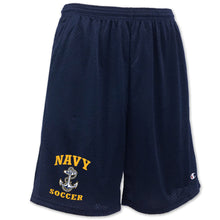 Load image into Gallery viewer, Navy Anchor Soccer Mesh Short